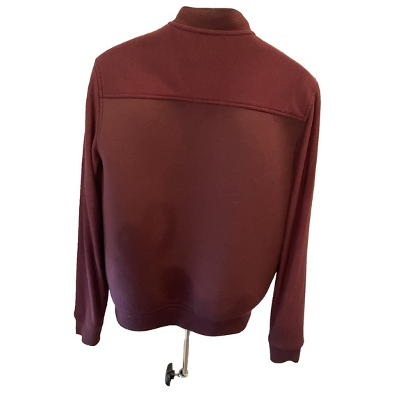 Ted Baker london  jacket bomber knit Burgundy Size 5 XL Flaw on Pocket - Picture 9 of 12